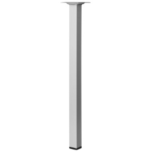 Noga do stołu Hettich, wysokość 400 mm, wygląd aluminium, kwadratowa, do mebli.