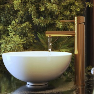 Granitan Bateria umywalkowa wysoka Glami brush gold