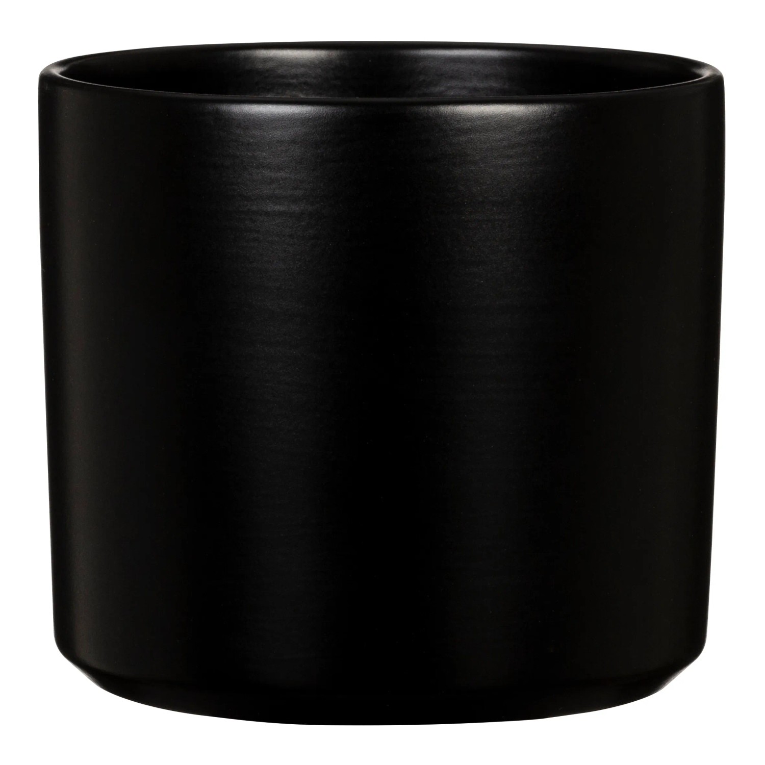 Scheurich osłonka Monaco, Night Black, Ø 21 cm, cylindryczny kształt.