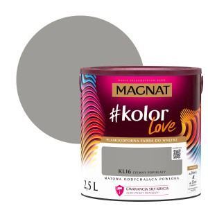 Szara farba do ścian Magnat #kolor Love, puszka 2,5L.