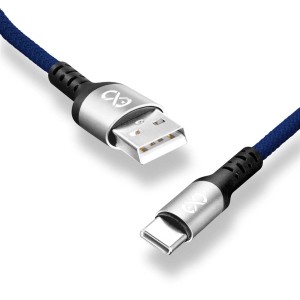 Niebieski kabel USB t.b.t. (USB-A do USB-C) do akcesoriów do telefonów komórkowych.
