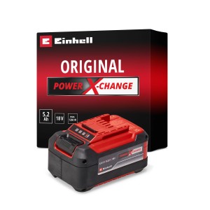 Akumulator Einhell Power X-Change 18 V 5,2 Ah Plus, czerwono-czarny, ze wskaźnikiem naładowania.