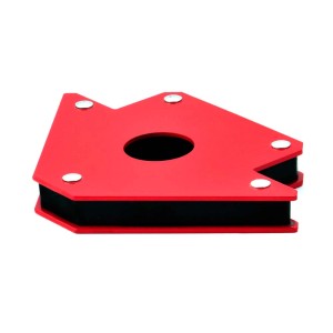 Czerwony kątownik magnetyczny t.b.t. do spawania, akcesoria spawalnicze.