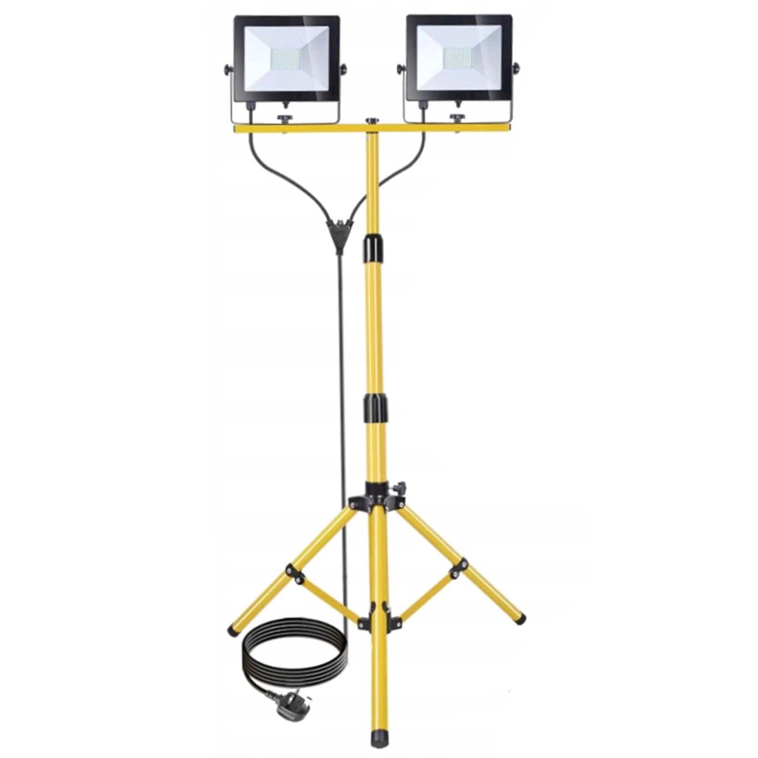 dpm Naświetlacz LED 2x50W na statywie wys. 140cm 4500K 7000lm IP65
