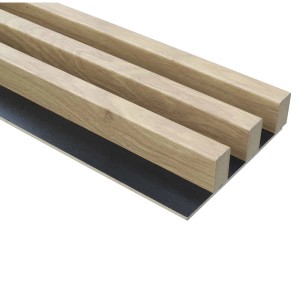 Panel ścienny t.b.t. z efektem drewna i czarnym tłem.