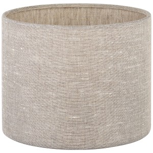 Abażur cylindryczny z beżowej tkaniny. Pasuje do lamp z kategorii Abażury do lamp.