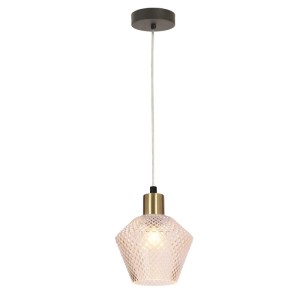 Candellux Lampa wisząca GRENIKO czarna 1xE14 40W klosz bezbarwny