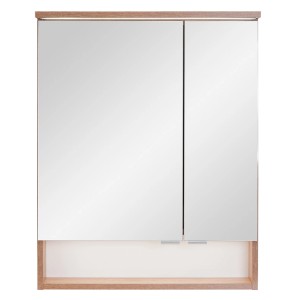 t.b.t. szafka z lustrem do zestawu mebli łazienkowych z dwojgiem drzwi i półką.