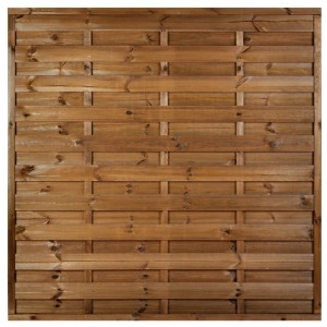 Panel ogrodzeniowy drewniany t.b.t. z lazurą do ogrodu.