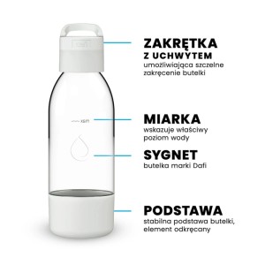 Dafi Butelka do saturatora PushAir piaskowa z uchwytem - 0,5 l