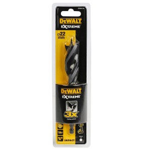 Wiertło do drewna DeWalt, 22 mm, wiertło ślimakowe do precyzyjnych otworów w drewnie.