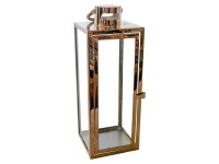 Latarnia Barcelona na świece średnia M miedź wys. 39 cm