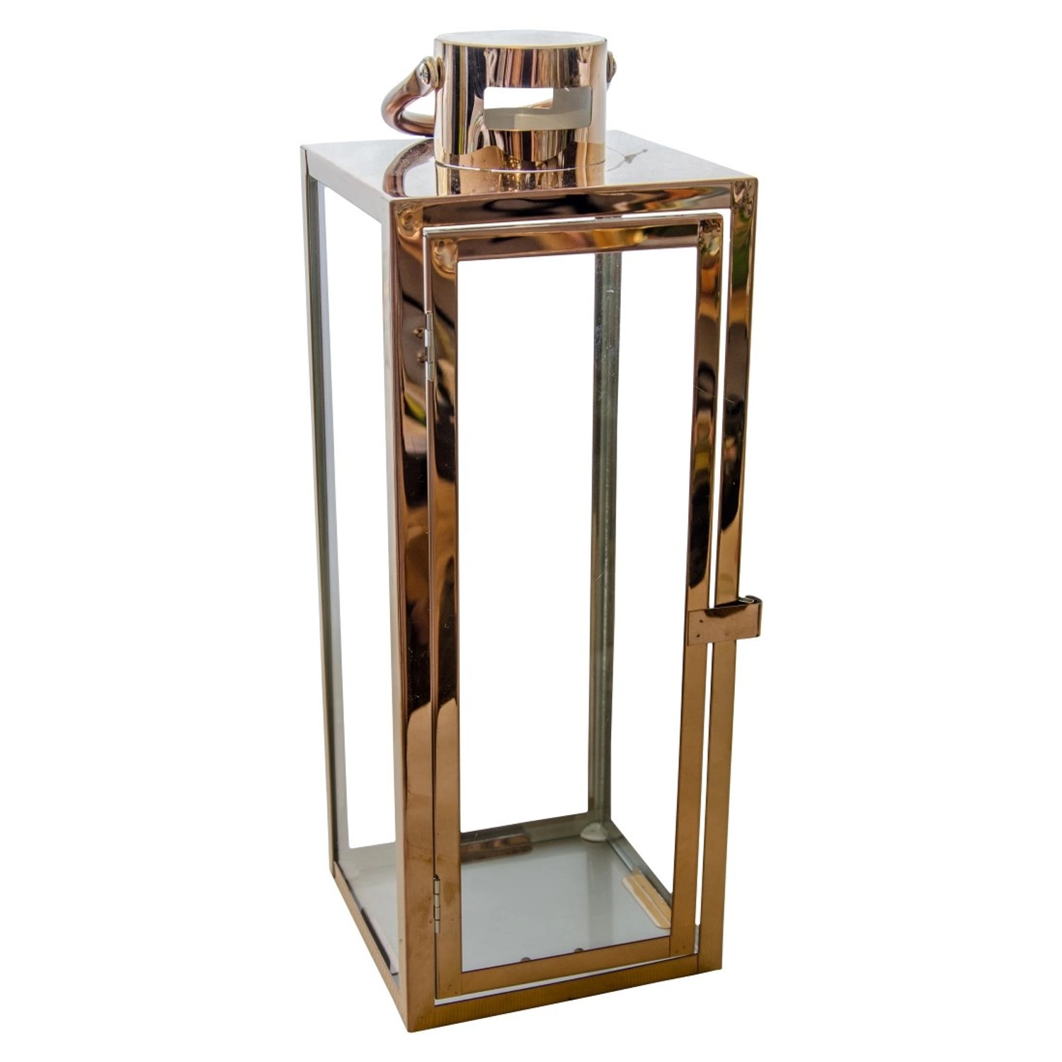 Latarnia Barcelona na świece średnia M miedź wys. 39 cm