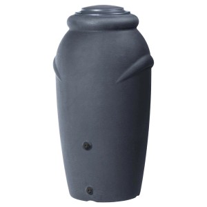 Waterform Aquacan, zbiornik na deszczówkę, 210 l, antracyt. Kształt amfory z dwoma przyłączami.