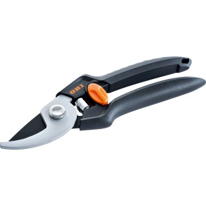 Sekator ogrodowy OBI z systemem bypass i powłoką zapobiegającą przywieraniu dla precyzyjnych cięć.