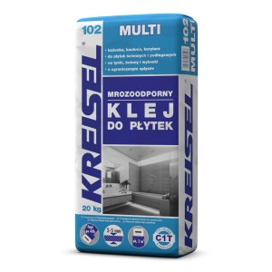 Klej do płytek Kreisel Multi 102, mrozoodporny, worek 20 kg do płytek ściennych i podłogowych.