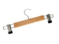 Wieszak drewniany z klamrami 2 sztuki Wieszak drewniany z klamrami 2 sztuki