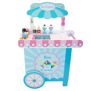 Drewniany wózek z lodami dla dzieci, kategoria Gry i zabawki.