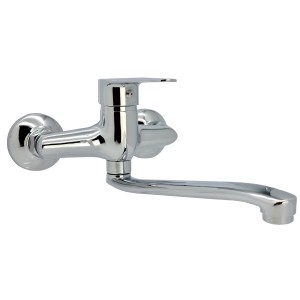 Liveno Bateria kuchenna Alfa ścienna chrom