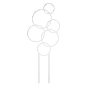 t.b.t. ozdobny słupek do doniczek z motywem koła, akcesorium do roślin domowych.