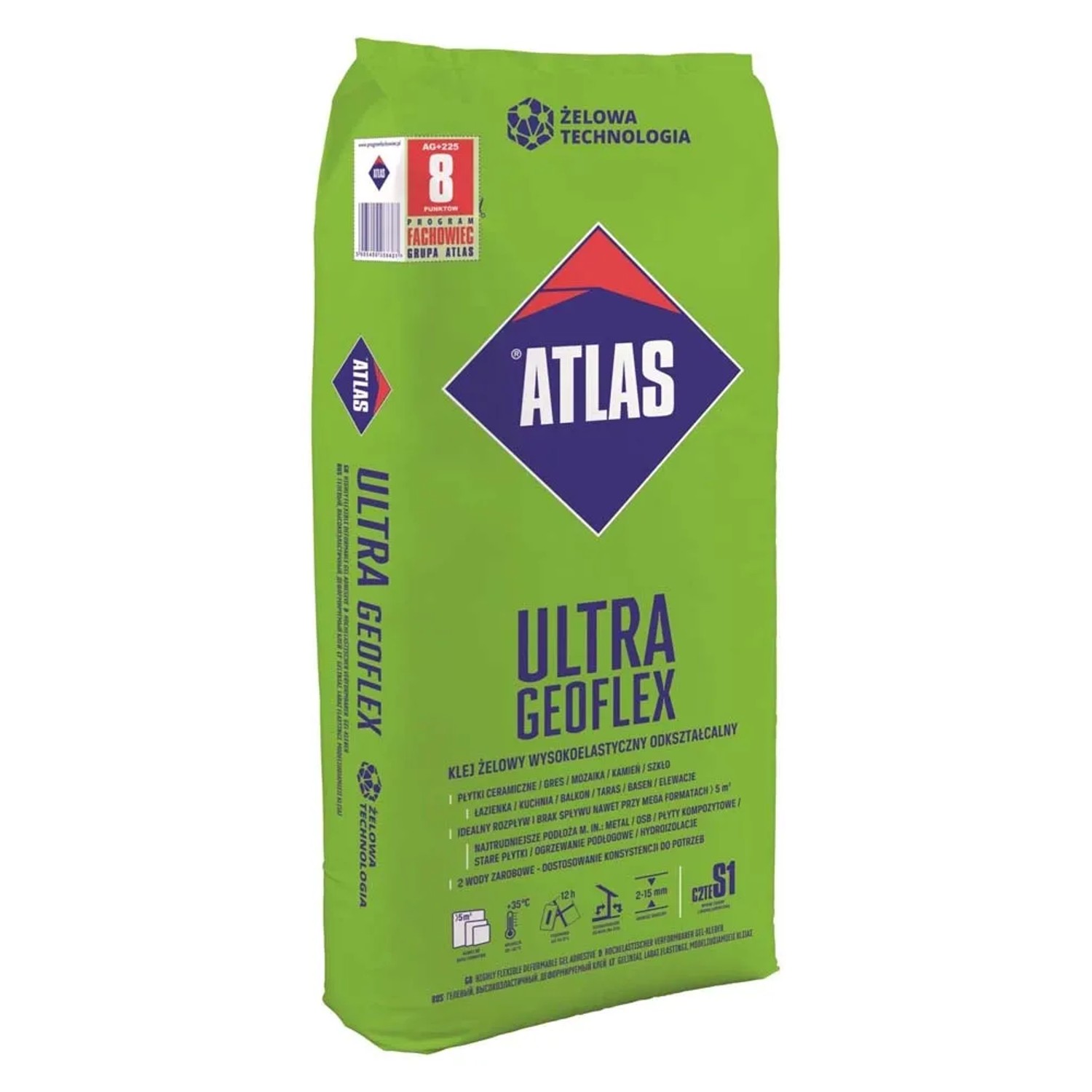 Atlas Geoflex Ultra klej żelowy wysokoelastyczny do płytek 22,5 kg