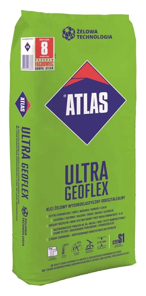 Atlas Wysokoelastyczny klej żelowy Geoflex Ultra 22,5 kg