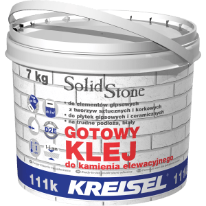 Wiadro kleju do płytek, odpowiednie do gipsu, płytek ceramicznych i kamieni naturalnych.