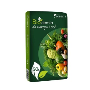 Worek ziemi bio do warzyw i ziół, 50L.