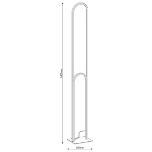 Goldlux Lampa podłogowa LED CARMEN 25W 4000K 3200lm wys. 142 cm czarna