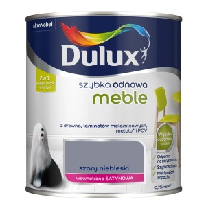 Dulux farba do mebli, szybkoschnąca, szaro-niebieska, do drewna, laminatu, metalu i PCV.