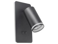 Goldlux Kinkiet LED PARIS + 1xGU10 czarny z włącznikiem Goldlux Kinkiet LED PARIS + 1xGU10 czarny z włącznikiem