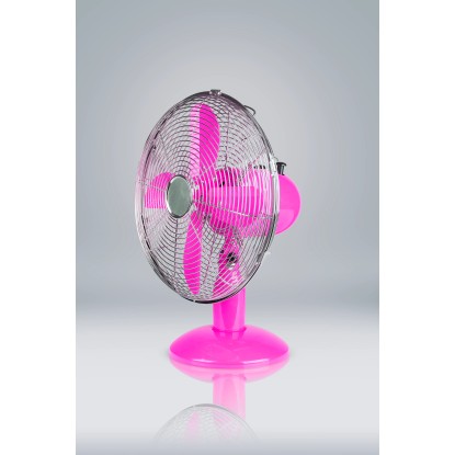 Volteno Wentylator biurkowy metalowy 35W różowy