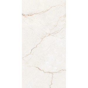 Płytka podłogowa t.b.t. w kolorze beżowym z efektem marmuru.