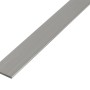 Srebrny, anodowany płaskownik aluminiowy, 2x25x1000 mm.