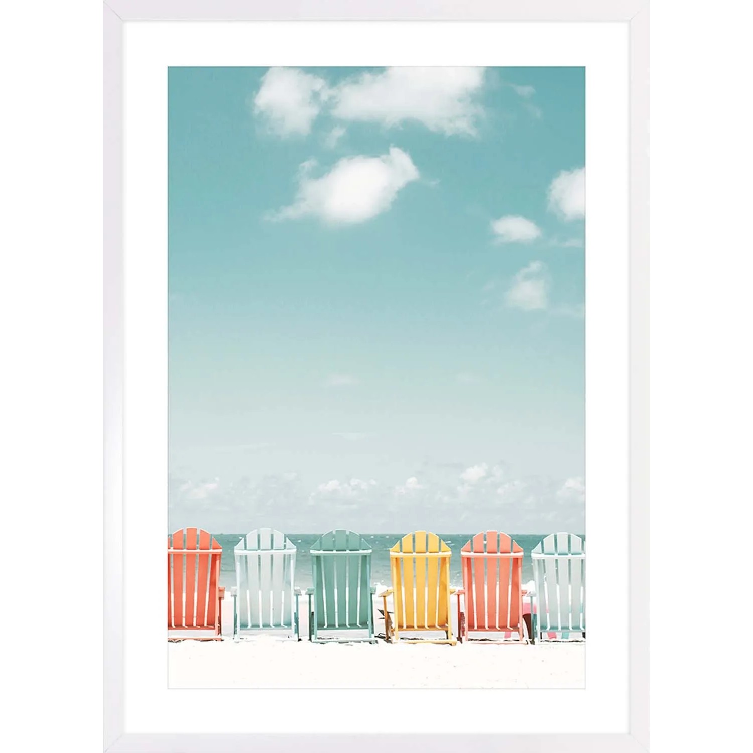 ARS LONGA Obraz BEACH CHAIRS 53 x 73 cm