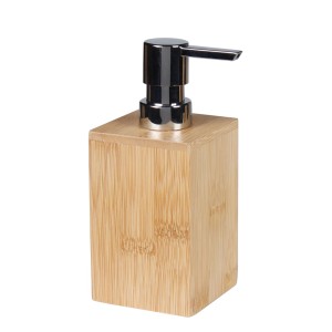 t.b.t. Dozownik do mydła z bambusa z chromowaną pompką.