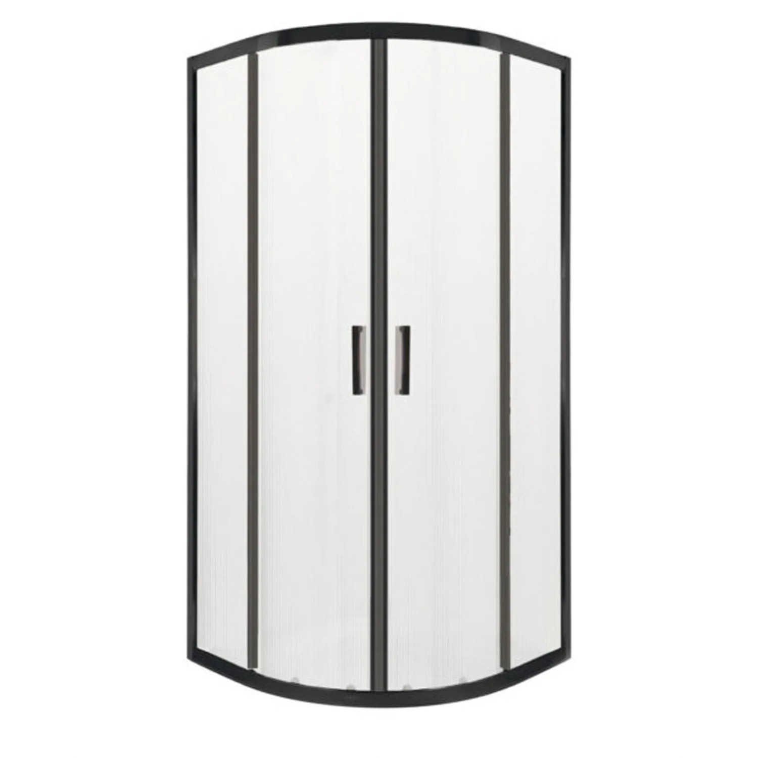 Kabina półokrągła Soho czarna ryflowana 6mm bez brodzika 190x89x89