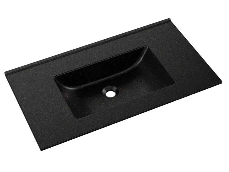 Umywalka KORNAT Granitowa gold black 46 x 81 x 11 cm