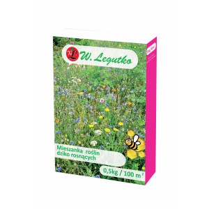 Opakowanie nasion kwiatów dzikich W. Legutko, idealne do naturalnych ogrodów.