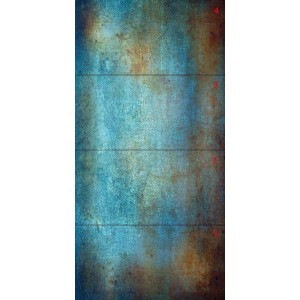 Panel szklany Stone blue mirror Silver 3 elementy 60 x 120 cm