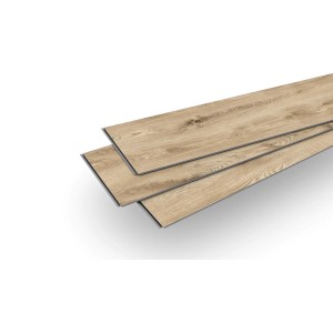 Stos paneli winylowych imitujących drewno do użytku wewnętrznego.