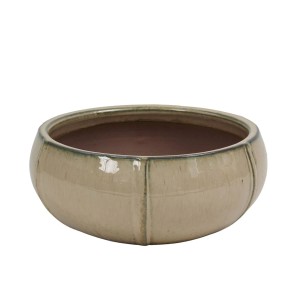 Donica Rib szkliwiona kremowa - 33,5x14 cm