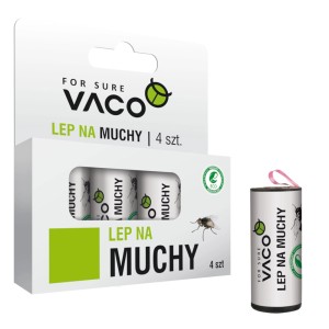 Pułapki na muchy Vaco, 4 sztuki, do zwalczania owadów w domu i ogrodzie.