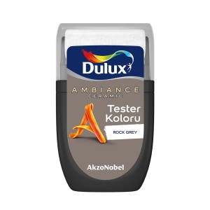 Dulux Ambiance Ceramic tester koloru Rock Grey do farb ściennych