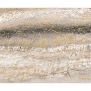 Tapeta dekoracyjna z abstrakcyjnym efektem marmuru w odcieniach beżu i szarości.