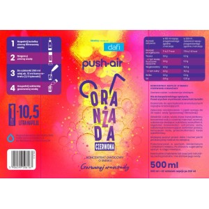 Dafi Koncentrat napoju do saturatora PushAir o smaku Czerwona Oranżada 500 ml