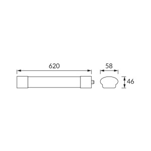 Struhm Lampa liniowa szczelna WALTER LED 30W 4000K 3100lm IP65 62cm biała