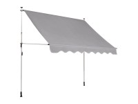 Markiza regulowana prosta szara - 2,5 x 1,5 m