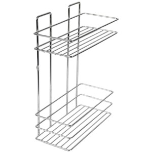 Sepio Półka Presto 2 półki prosta srebrna 24x11,5x36