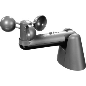 Szary czujnik wiatru z tworzywa sztucznego do markizy kasetowej OBI. Miernik prędkości wiatru.